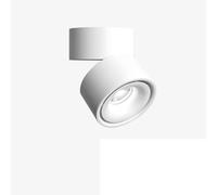 WDX- Robusto Casa Moderna Montaje en Superficie Techo Plano Downlight Ahorro Energético Callejón Techo Spot Salón Mercado Tienda Panel Decorativo Luces Luces de techo Proyector(Black-White,12W)