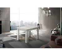 web-furniture jesi Mesa de Cocina de 90 cm Extensible Tipo Libro, Melamina, hormigón, XL