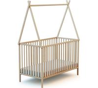 WEBABY - Cama tipi infantil madera ONE - Haya Cruda - 60 x 120 - 129 x 65,6 x 167,2 cm