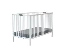 WEBABY - Cuna bebé plegable madera FLEX - Blanco - 60 x 120-124 x 64,5 x 82 cm