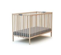 WEBABY - Cuna bebé plegable madera FLEX - Haya Cruda - 60 x 120-124 x 64,5 x 82 cm
