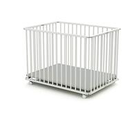 WEBABY - Parque de marera plegable de 70 x 100 Blanco