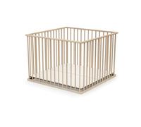 WEBABY - Parque madera fijo de 100 x 100 Haya bruto