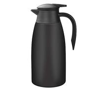 Webao Termo de 2 litros de acero inoxidable, con cierre de punta rápida, jarra de vacío de doble pared para té y café, color negro