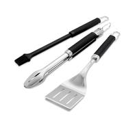 Weber 6772 Precision - Juego de 3 Herramientas para Asar a la Parrilla, Color Negro y Plateado