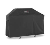 Weber 7757 Genesis 300 Series Prem Grill Cover, Negro | Para Weber® Genesis® Serie 300 de 3 quemadores, resistente al agua, cubierta de parrilla duradera, correas de sujeción