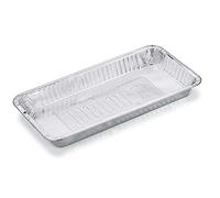 Weber Bandejas de goteo XL (42 x 21 x 4 cm), de aluminio, 5 unidades, para barbaccoas de carbón de Ø 57cm o más, , para Recoger Jugos, Ideal para la Cocción Indirecta, Barbacoa - Plata (6454)