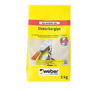 WEBER | Electrikergips 5 kg | endurecimiento rápido, fraguado y muy blanco | para uso en interiores | yeso para construcción de yeso modelado Hobby Yeso