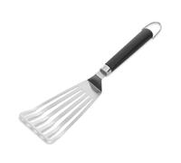 Weber Espátula Flexible para Plancha, 41cm, de Acero Inoxidable, diseño ranurado, Bordes Inclinados, Mango ergonómico Antideslizante, Apto para lavavajillas - Plata (6780)