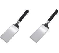 Weber Espátula para Plancha, 41cm, Acero Inoxidable, Borde Inclinado para Deslizar fácilmente Debajo de los Alimentos, Mango ergonómico Antideslizante, Apto para lavavajillas - Plateado (6779)