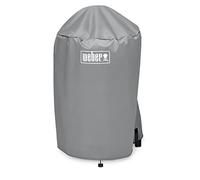 Weber Funda para Barbacoa de carbón Ø 47 cm, Transpirable, Ligera, Resistente a los Rayos UV y al Agua, protección contra Condiciones climáticas, Cierre de Velcro para fijación - Gris (7175)