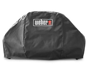 Weber Funda Premium para Barbacoa Pulse 2000, Material Transpirable Resistente a UV y Agua, protección eficaz Frente a Viento y Clima, Sistema de fijación con Velcro, Color Negro (7140)