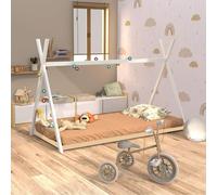 WEBER INDUSTRIES, cama alta Sioux, madera, blanca, para 1 persona