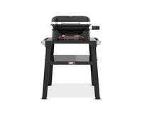 Weber Lumin Compact Barbacoa eléctrica compacta con Soporte, hasta 315 °C, con termómetro Integrado en la Tapa, Parrillas de Hierro esmaltado, Superficie de cocción de 43 x 32 cm, Negro (1501653)