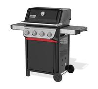 Weber Spirit E-410 barbacoa de gas, 4 quemadores, superficie de cocción de 51 x 46 cm, termómetro en la tapa, 2 ruedas - Negro/Plata (1500891)