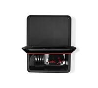 Weber Works - Caja de almacenamiento para exteriores, para Serie SLATE, con tapa plegable, resistente a la intemperie, para guardar utensilios de barbacoa - Negro (3400107)