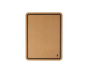 Weber Works - Tabla de cortar (48 x 36cm), doble cara para preparar y servir, con canales para posibles líquidos, lavable en lavavajillas - Marrón/Negro (3400127)