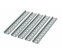 WEBMATEL 5 Piezas de Carril DIN Ranurado de Acero | Montaje Guía 35mm De Ancho, 7.5mm de Alto, Largo 300mm | Para La Instalación En Armarios Eléctricos de Distribución | Aparamenta Modular |