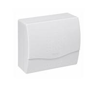 WEBMATEL Cuadro de Distribución de Superficie 8 Módulos 1 Fila 238x105x195mm con Puerta Opaca Gris IP40 400V ABS