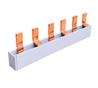 WEBMATEL Peine de Conexión Bipolar - Fácil de Cortar - 2P 6 Módulos 63A - Longitud 108mm