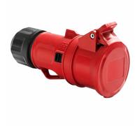 WEBMATEL Toma Cetac Hembra 380V - IP54-3 P+T - 32A - Base Enchufe Hembra - Base Industrial 4 Pines Trifásico - Adaptador Estanco Eléctrico