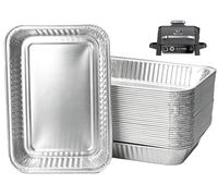 WEBROIL Forro de Bandeja de Goteo para Parrilla Ninja OG700 OG701 OG751 Series Woodfire Accesorios para ahumador, revestimientos de Grasa de Aluminio Desechables compatibles con Parrilla de Gas Weber
