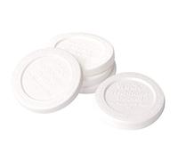 Weck 6409 - Tapas herméticas (plástico, diámetro de 60 mm, 5 unidades), color blanco