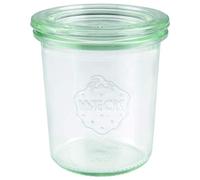 Weck 761 - Tarros de cristal (140 ml, con tapa de cristal, resistentes al calor, microondas, 12 unidades)
