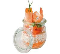 Weck - Alarma 12 80 ml frascos caída y despertar vasos de cristal / incl preservar anillos tapa de vidrio de los soportes
