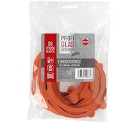 Weck Bolsa de 30 anillos de goma, 94 x 108 mm, diámetro de 100 mm (arandelas de goma, vasos de cocina) 76135, naranja
