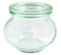 Weck Juego de 12 tarros de cristal #902 de 250 ml (12 unidades, incluye pinzas y gomas, tapa de 60 mm de diámetro, para conservas, postres, mermeladas) 58310