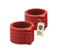Weck Juego de 30 anillos de conservas de 60 mm de diámetro, accesorios para tarros de conservas y vasos, anillos de repuesto para conservas seguras