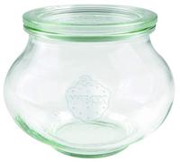 Weck Juego de 6 tarros de cristal #901, 500 ml, incluye pinzas y gomas, tapa Ø 80 mm, tarros de conservas, postres, mermelada, 58311