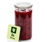 Weck Redonda Borde Cilindro Tarro, Vidrio, Transparente, 340 ml