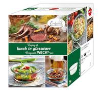 Weck Vasos gourmet de 300 ml, caja de 3 unidades (vasos gourmet para ensaladas o comidas pequeñas, con tapa RR de 120 mm) 19815