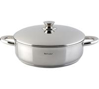 WECOOK Cacerola Baja Acero Inoxidable 18/10 con Tapa, Inducción, 28 cm