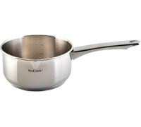 WECOOK Cazo Acero Inox 18/10, Ø 14 cm, 1,1 L, Inducción, Base Tricapa