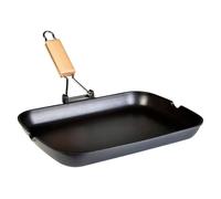 Wecook ecostone grill inducción 34 x 24cm, liso, antiadherente sin pfoa, aluminio fundido, vitrocerámica, gas, , negro