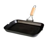 Wecook ecostone grill inducción 34 x 24cm, rayas, antiadherente sin pfoa, aluminio fundido, vitrocerámica, gas, , negro