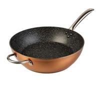 WECOOK! Professional Sartén Honda Aluminio Forjado 32 cm, Inducción, Antiadherente Ecológico sin PFOA, 2,8 mm Espesor, Mango Acero Inox., Color Cobre, Apta Todas Cocinas, Vitrocerámica, Gas, Horno