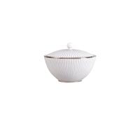 Wedgwood Azucarero con tapa Pinstripe blanco