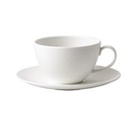 Wedgwood Taza de Té con Plato GIO 260 ml, Pack de 2 unidades
