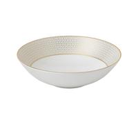 Wedgwood Plato Hondo Colección Arris-Gio Gold de Bone China/New Bone China, 21 cm, 4 Unidades