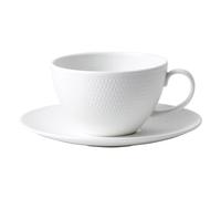 Wedgwood Taza de Té con Plato GIO 260 ml, Pack de 2 unidades