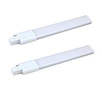 Wedhapy Tubo fluorescente LED G23 Luz LED Pl 12w Enchufe de aluminio 2 pines Tubo de lámpara G23 Ac 85-265v 6000k Blanco frío 2PCS