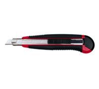 Wedo 078409 Cutter Profesional, Auto-Load, 9 Mm, Goma Antideslizante, Probado Por Tüv/Gs, Rojo/Negro