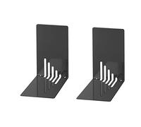 Wedo 1021001 - Sujetalibros de metal, estrecho, 2 unidades, 14 x 8.5 x 14 cm, color negro