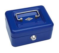 Wedo 14510 - Caja para dinero (15,2 x 11,5 x 8 cm, 4 compartimentos), color azul