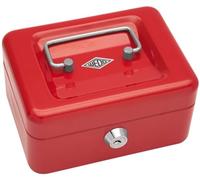 Wedo 14510 - Caja para dinero (15,2 x 11,5 x 8 cm, 4 compartimentos), color rojo
