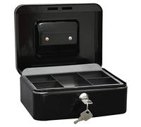 Wedo 145221X - Caja para dinero (20 x 1 x 9 cm, 5 compartimentos), color negro